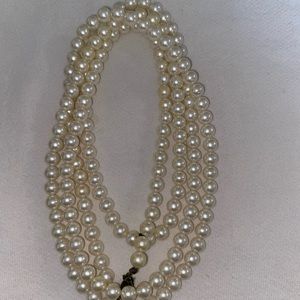 extra long pearl necklace